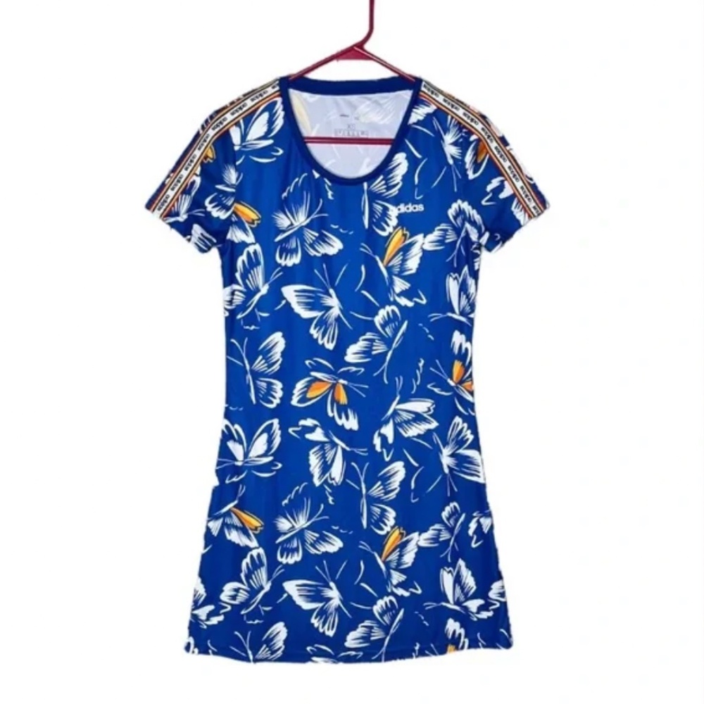 Adidas Farm Rio Butterfly Blue Mini Dress - Picture 2 of 5